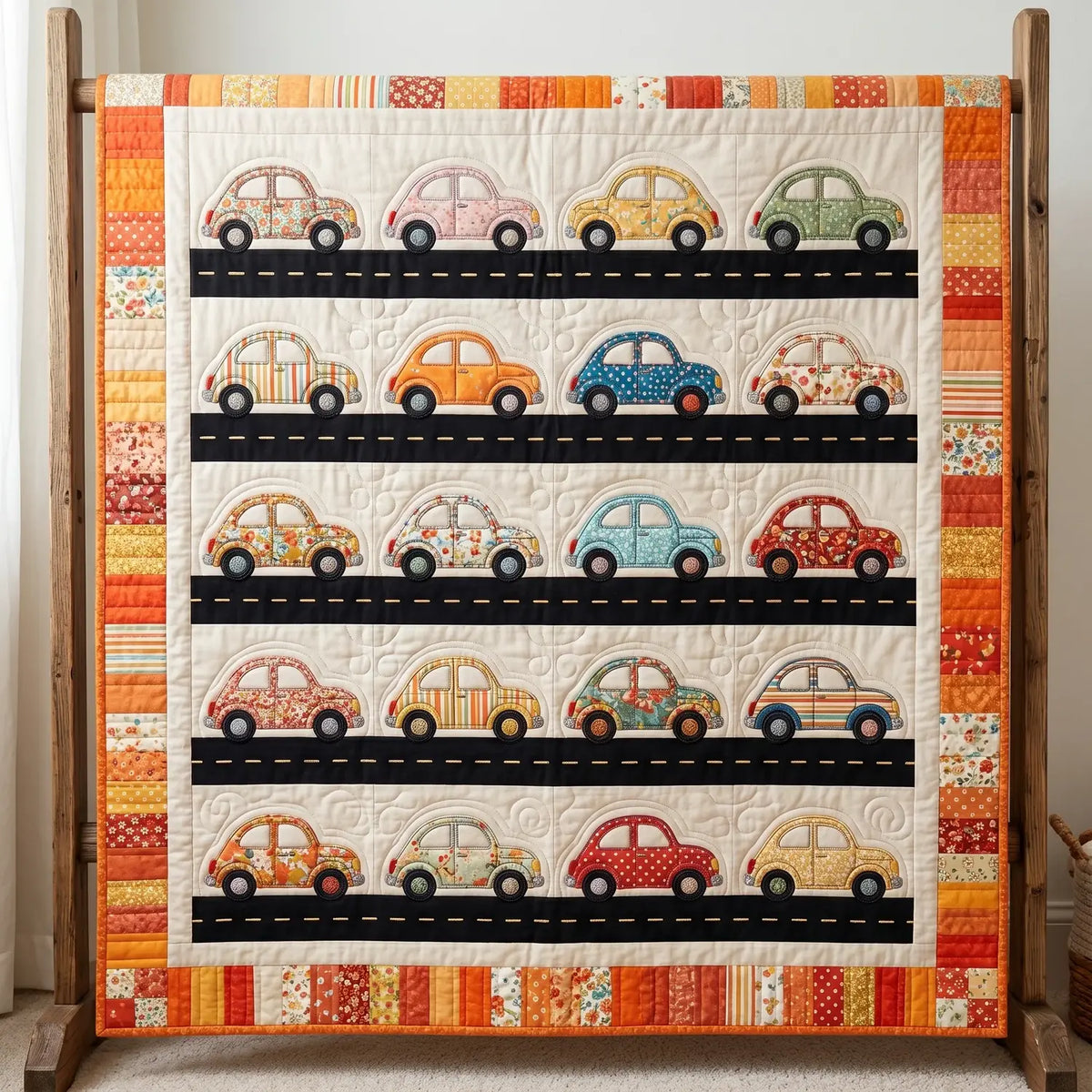 Fabric Car Quilt Blanket