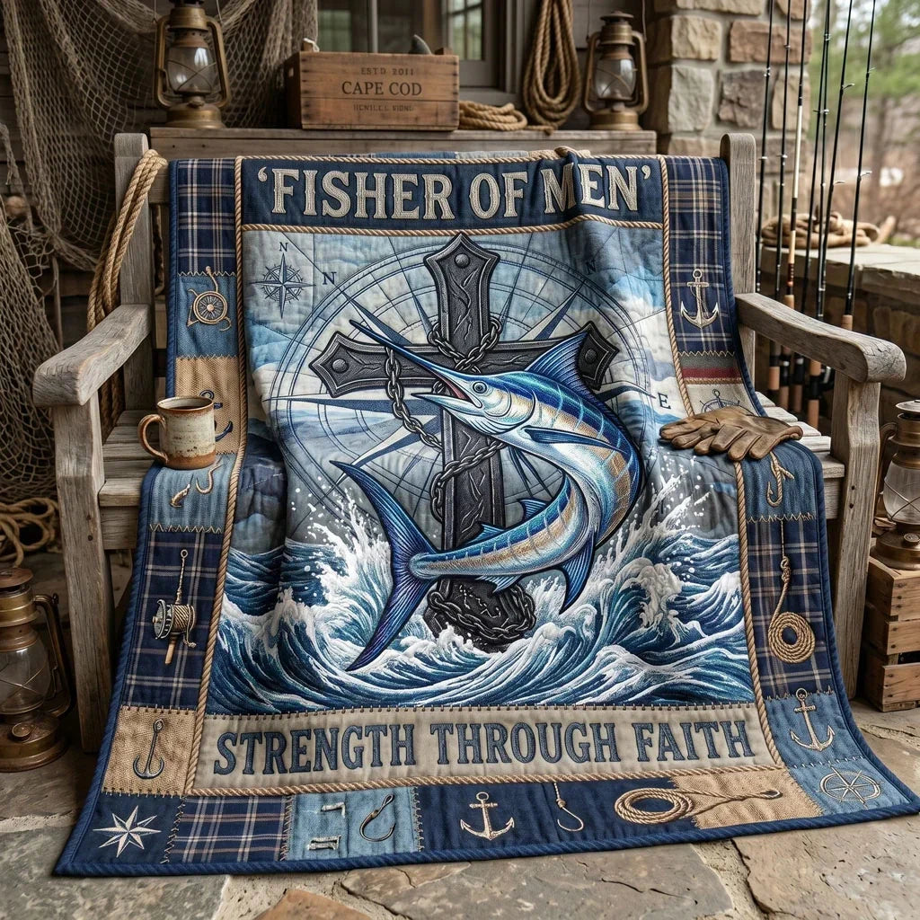 Faith And Tide Marlin Quilt Blanket