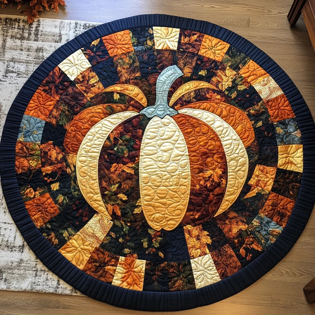 Fall Aura Quilted Round Mat