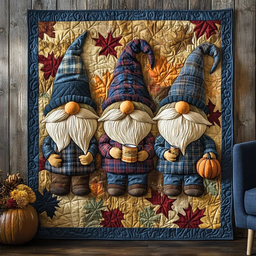 Fall Flannel Friends Quilt Blanket