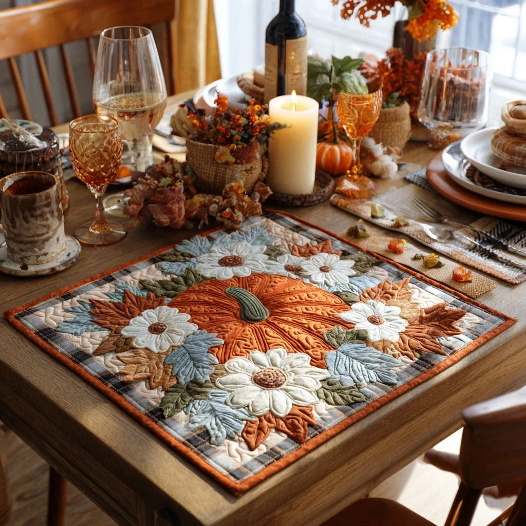 Fall Grace Quilted Table Topper