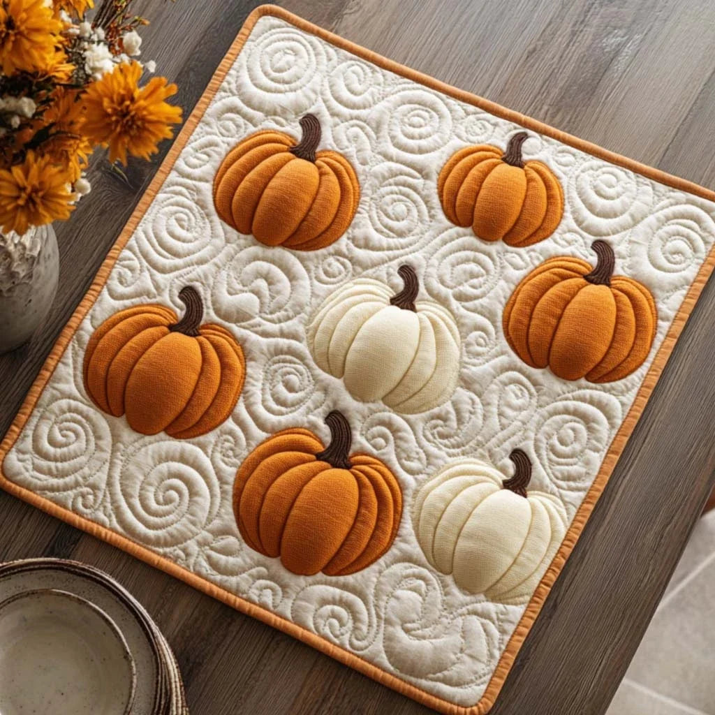 Fall Heartbeat Quilted Table Topper