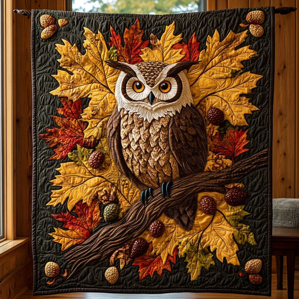 Fall Owl Quilt Blanket