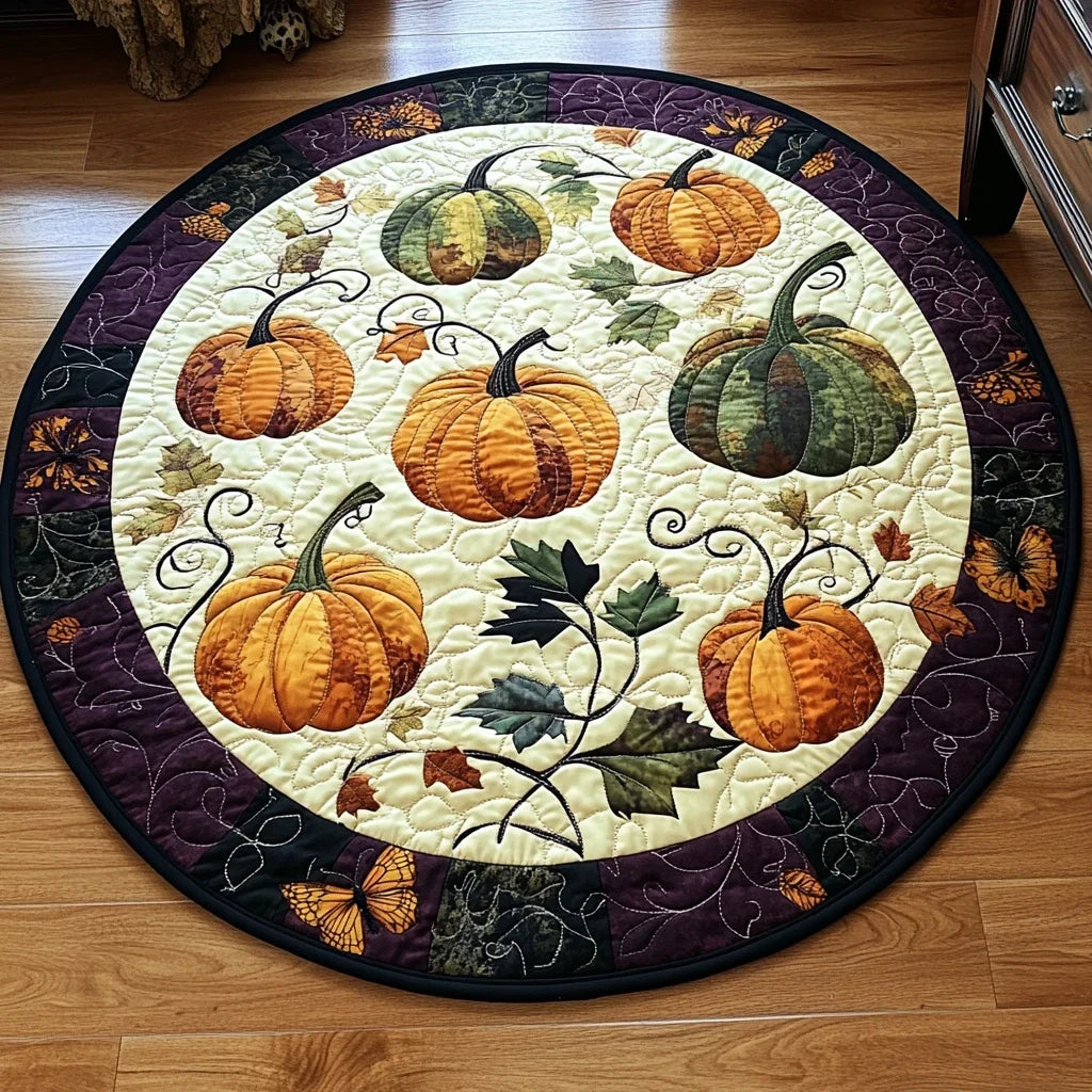 Fall Radiance Quilted Round Mat