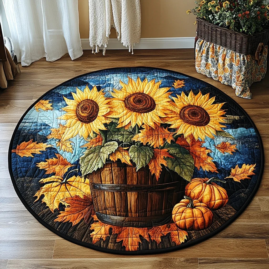 Fall Serenity Quilted Round Mat