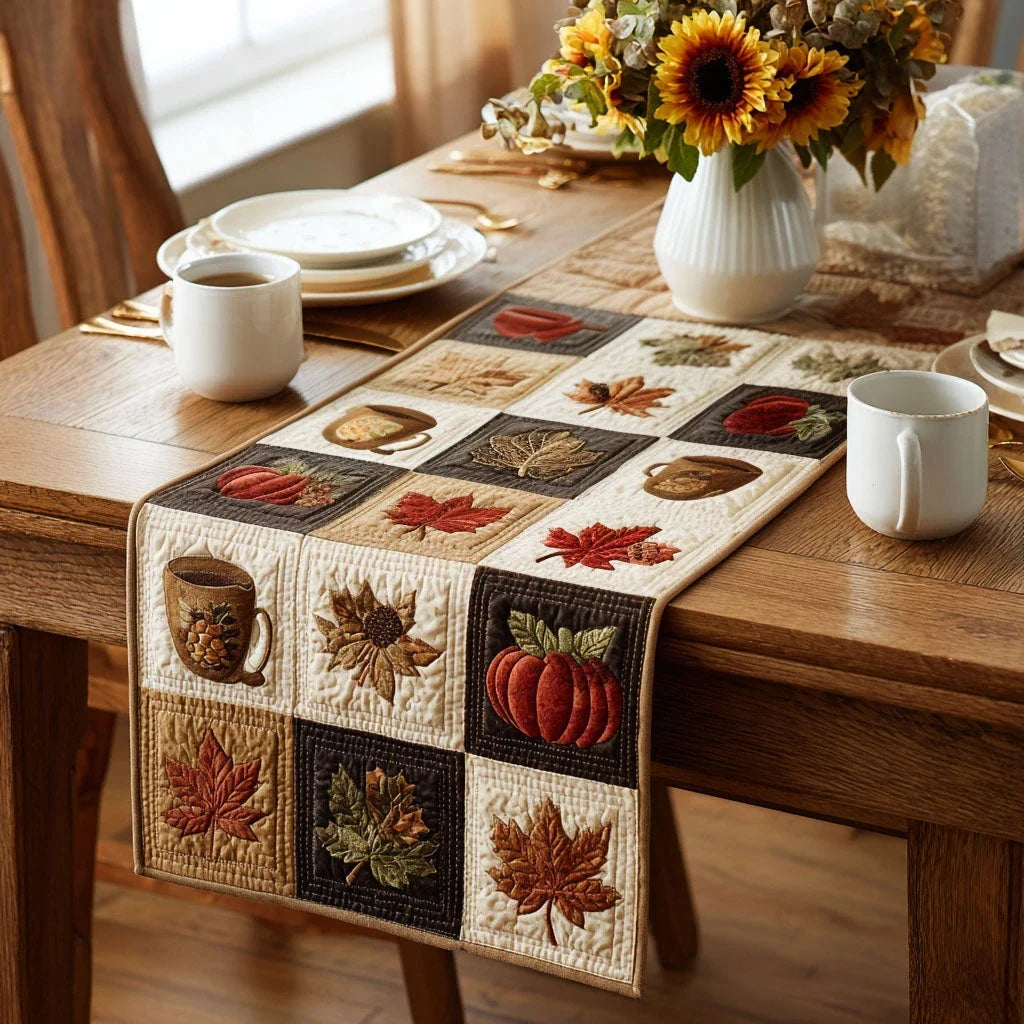 Fall Whisper Quilted Table Runner