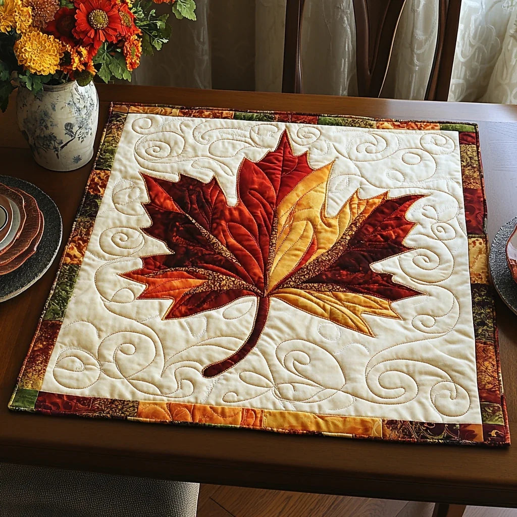 Fall Whisper Quilted Table Topper
