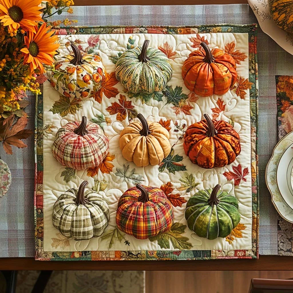 Falling Leaves Quilted Table Topper