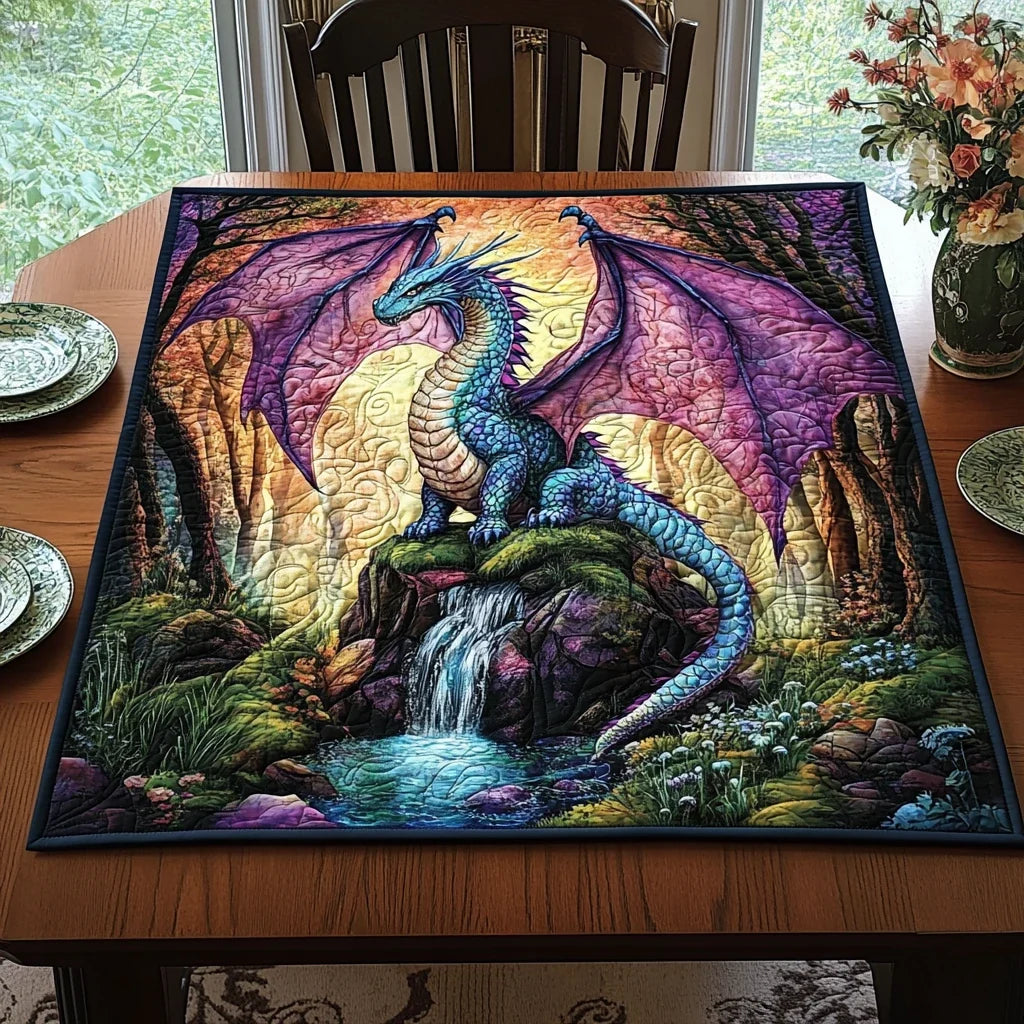 Fantasy Dragon Quilted Table Topper