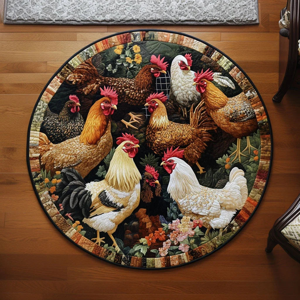 Farm Fresh Beauty Quilted Round Mat