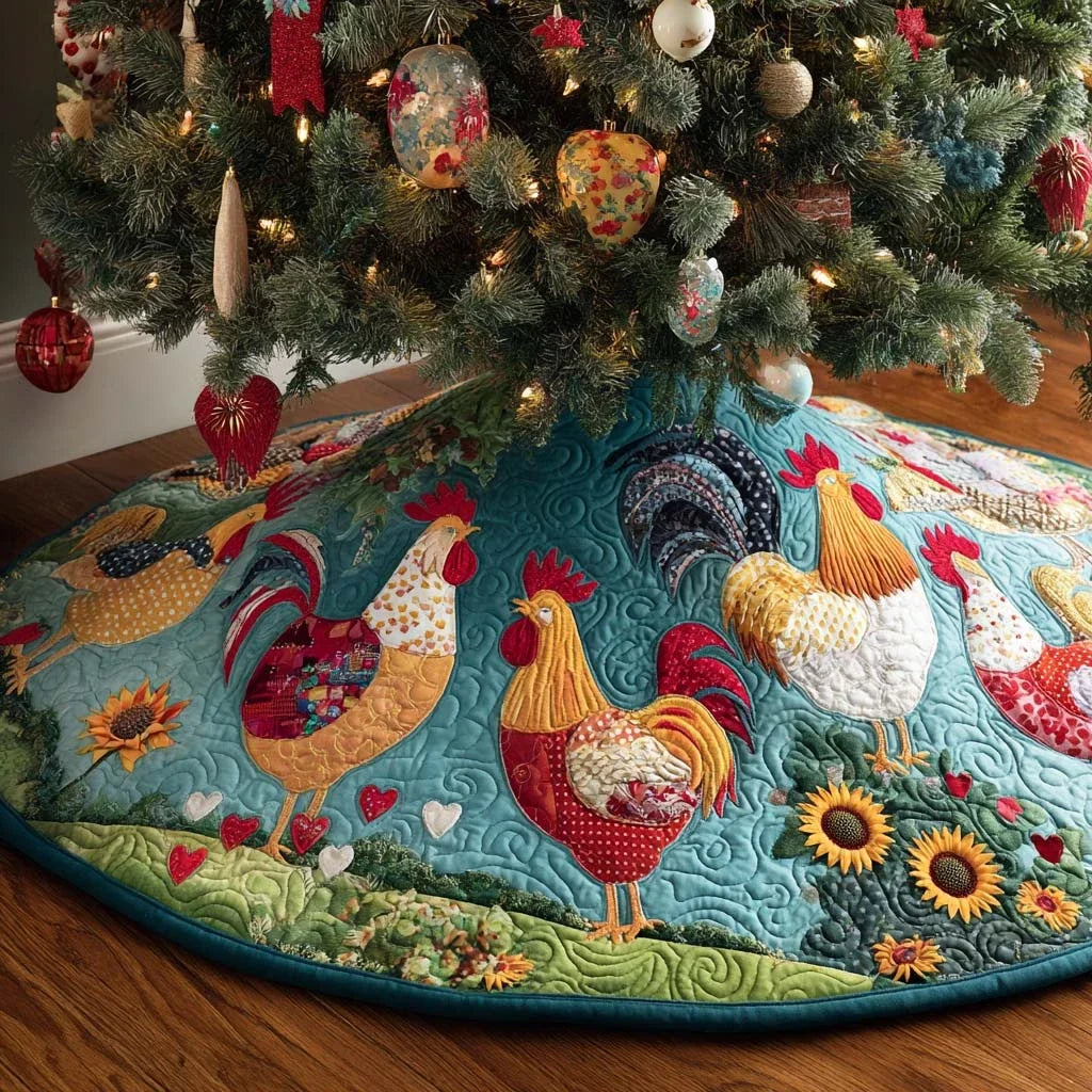 Farm Fresh Christmas Quilted Tree Skirt