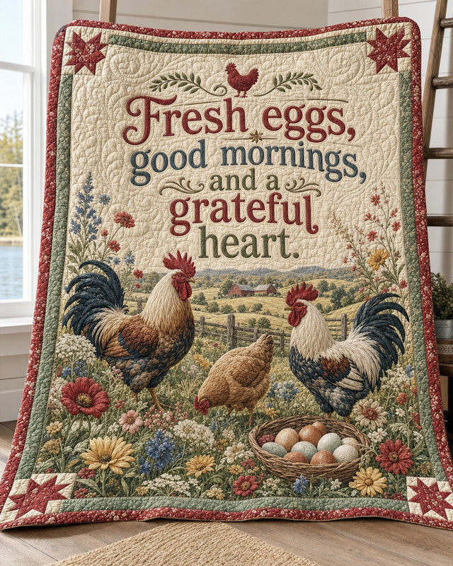 Farmhouse Dawn Quilt Blanket - Quilted Blanket by Wild and Way