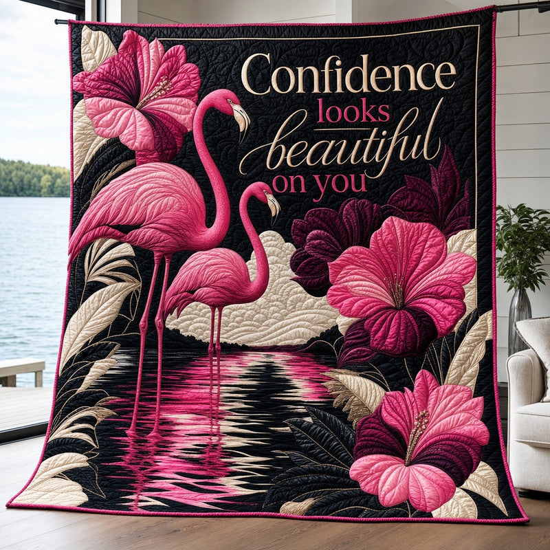 Fearless Pink Quilt Blanket - Quilted Blanket by Wild and Way