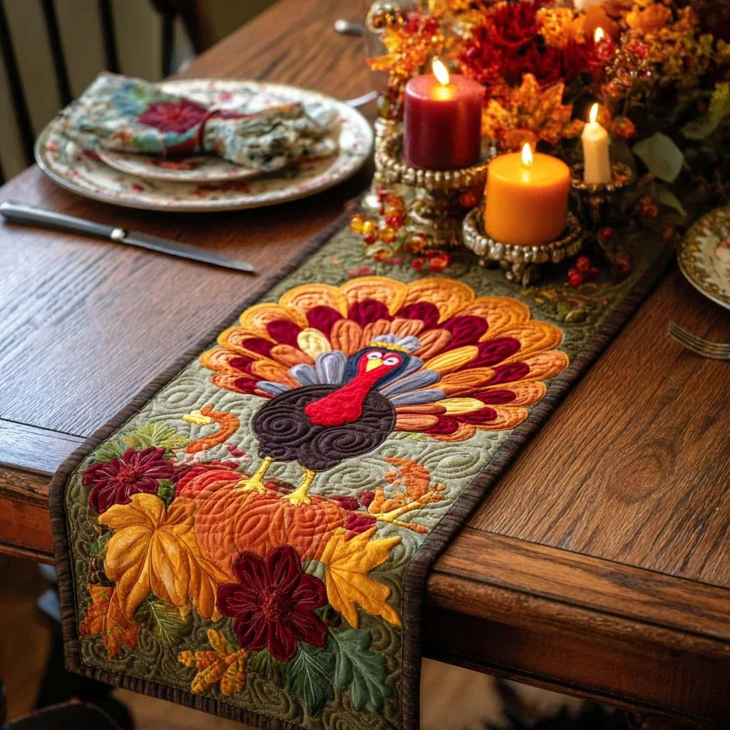 Feast of Smiles Quilted Table Runner