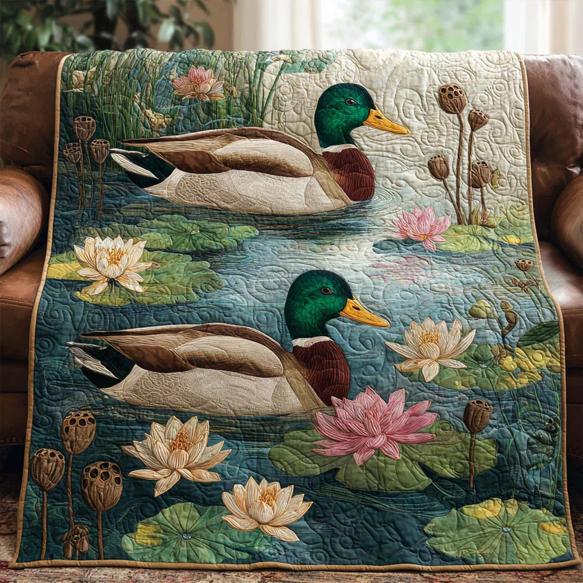 Feather Lake Quilt Blanket - Quilted Blanket by Wild and Way