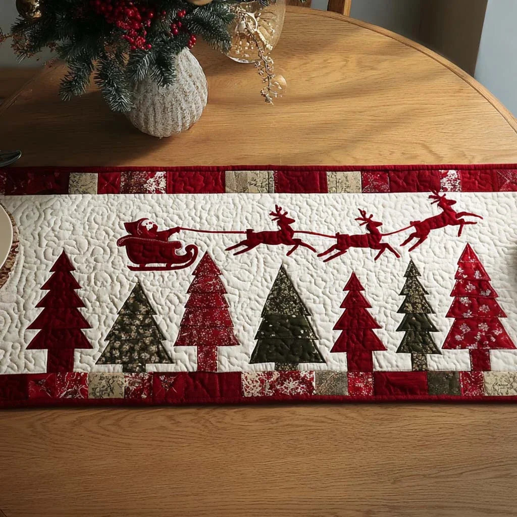 Festive Charm Quilted Table Runner