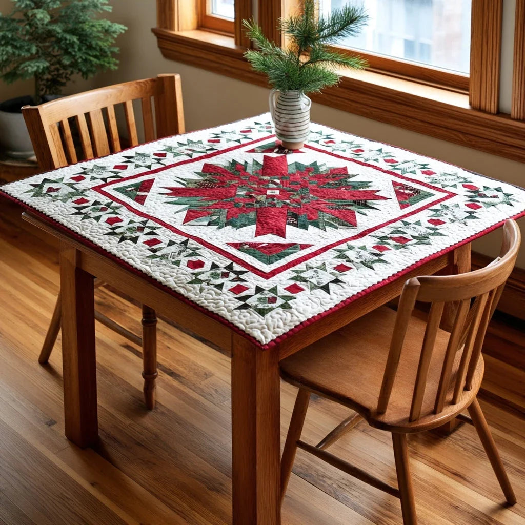 Festive Christmas Quilted Table Topper