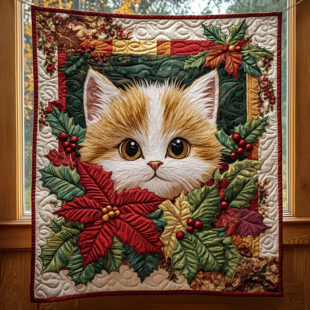 Festive Meow Quilt Blanket