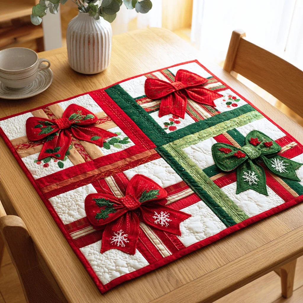 Festive Wrap Quilted Table Topper