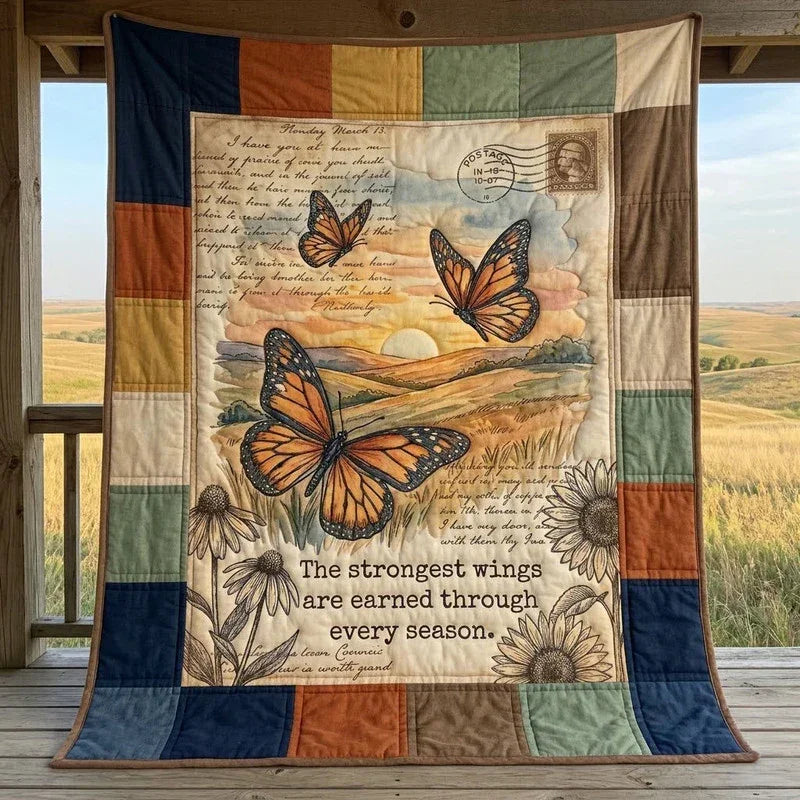 Fierce Flutter Quilt Blanket - Quilted Blanket by Wild and Way