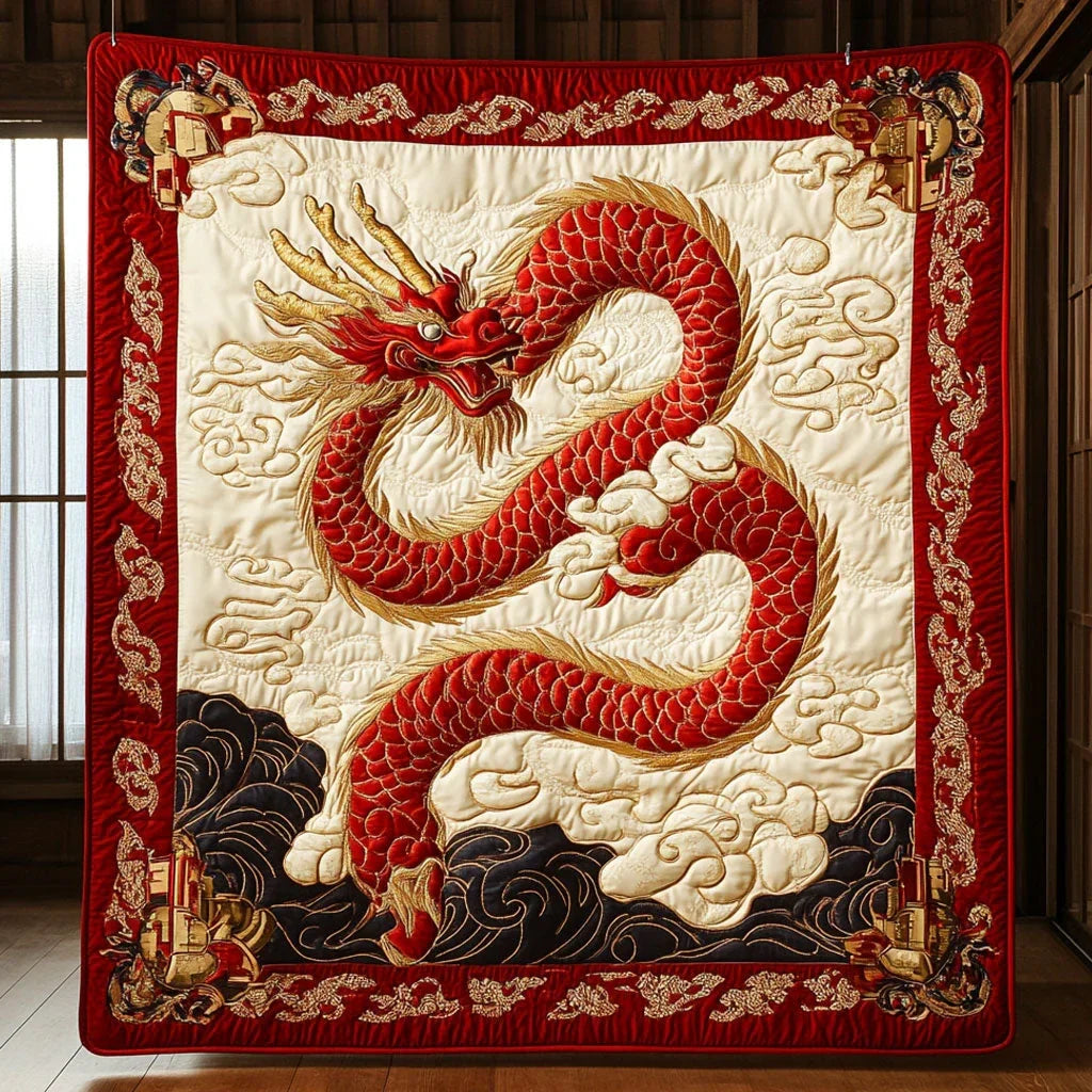 Fire Coil Quilt Blanket