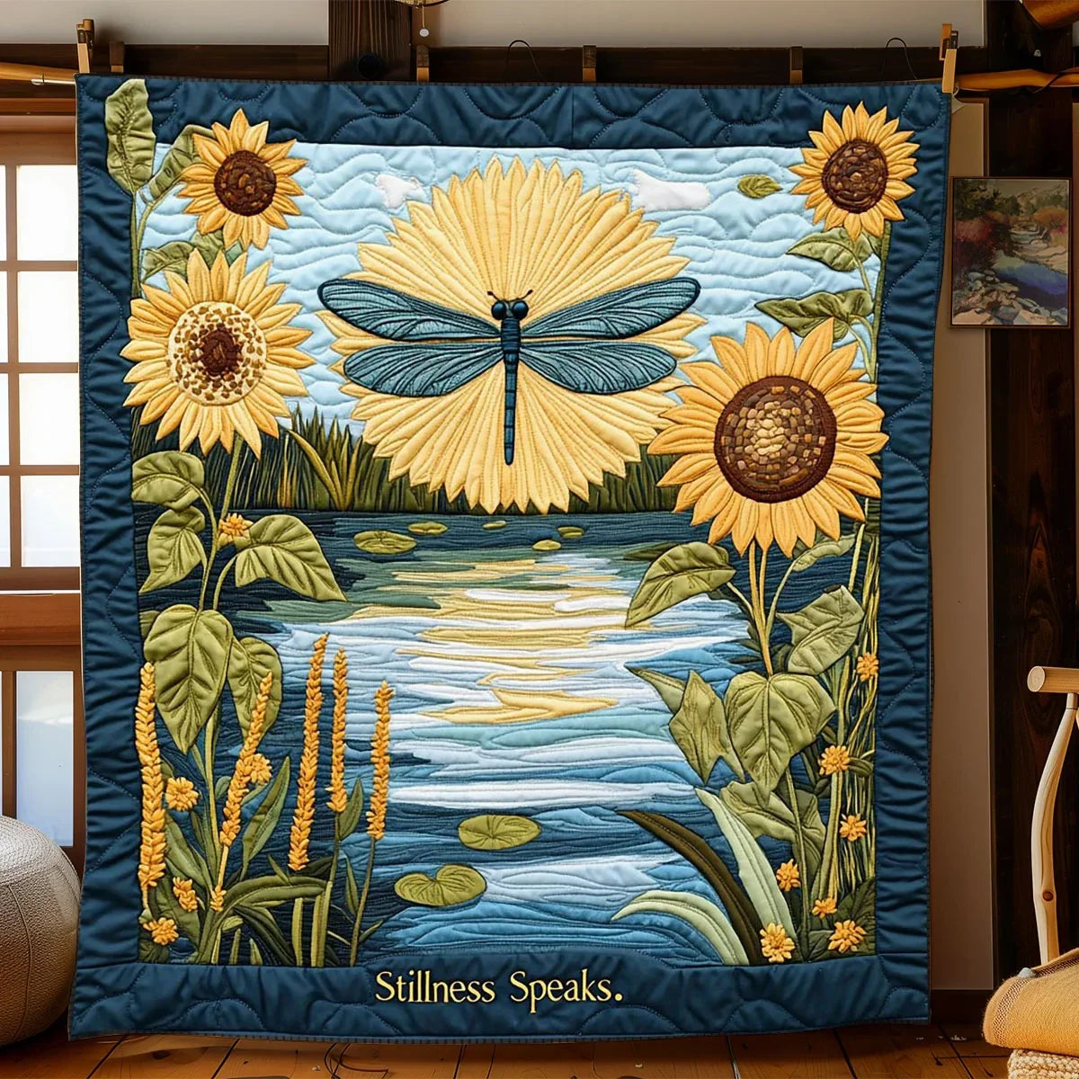 Flight Of Reflection Quilt Blanket