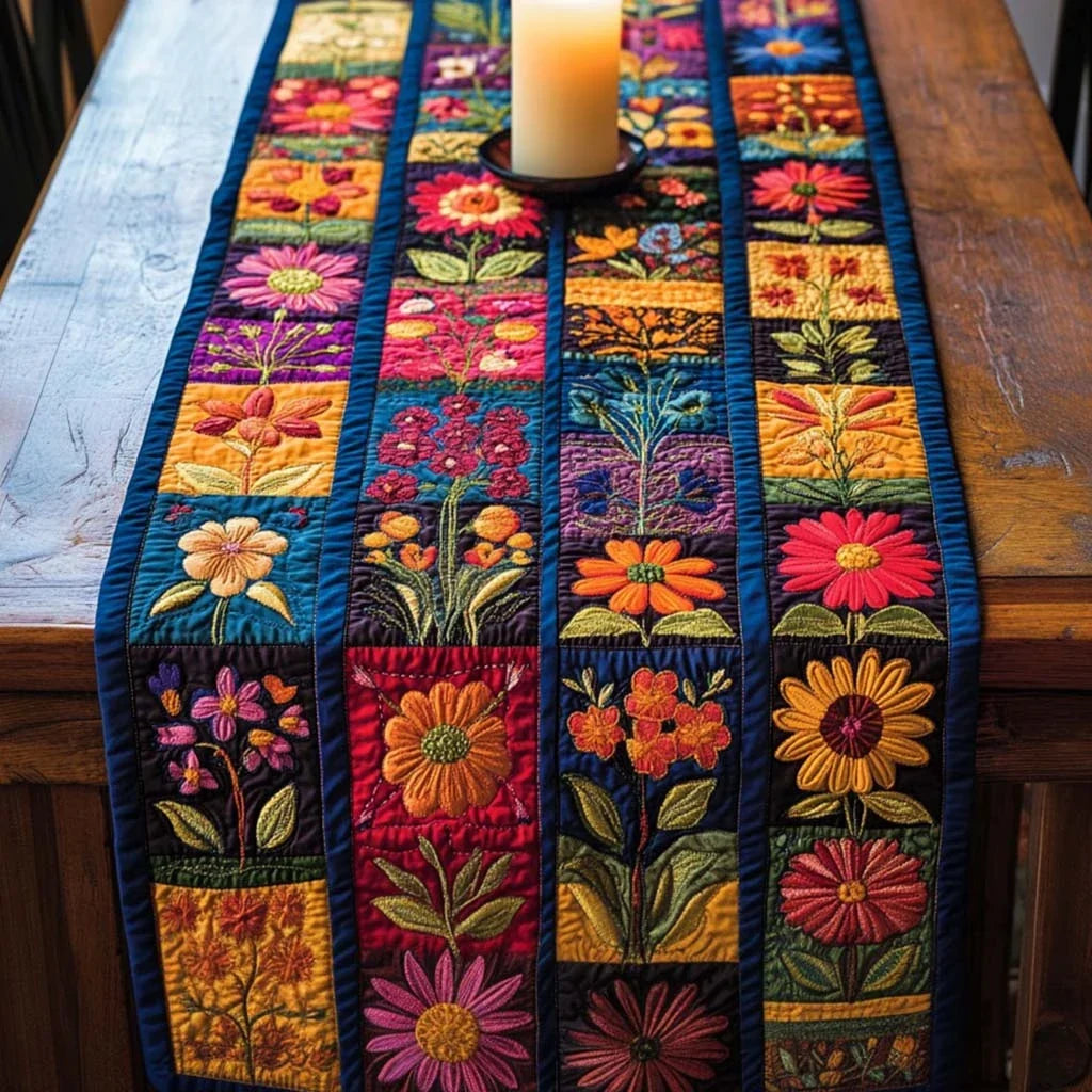 Floral Bliss Quilted Table Runner