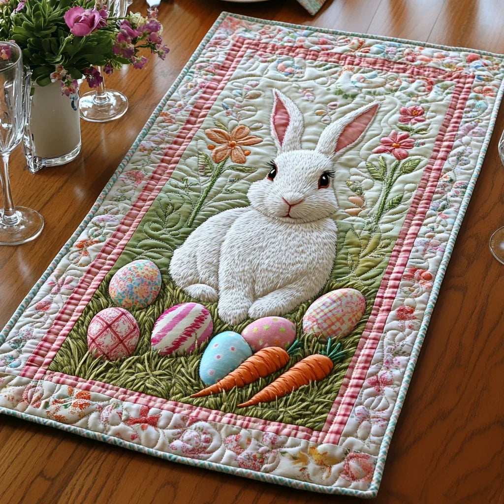Floral Hallelujah Quilted Table Runner