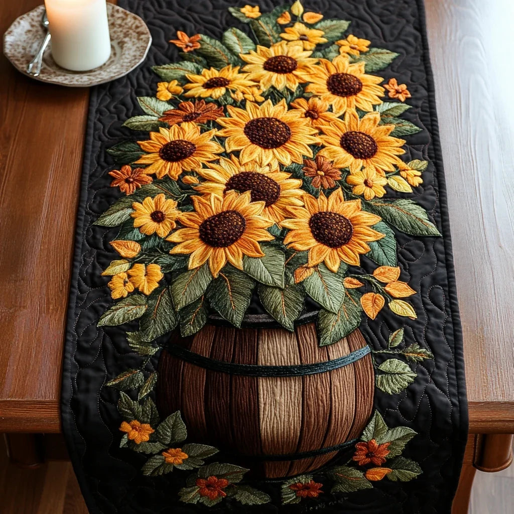 Floral Serenity Quilted Table Runner