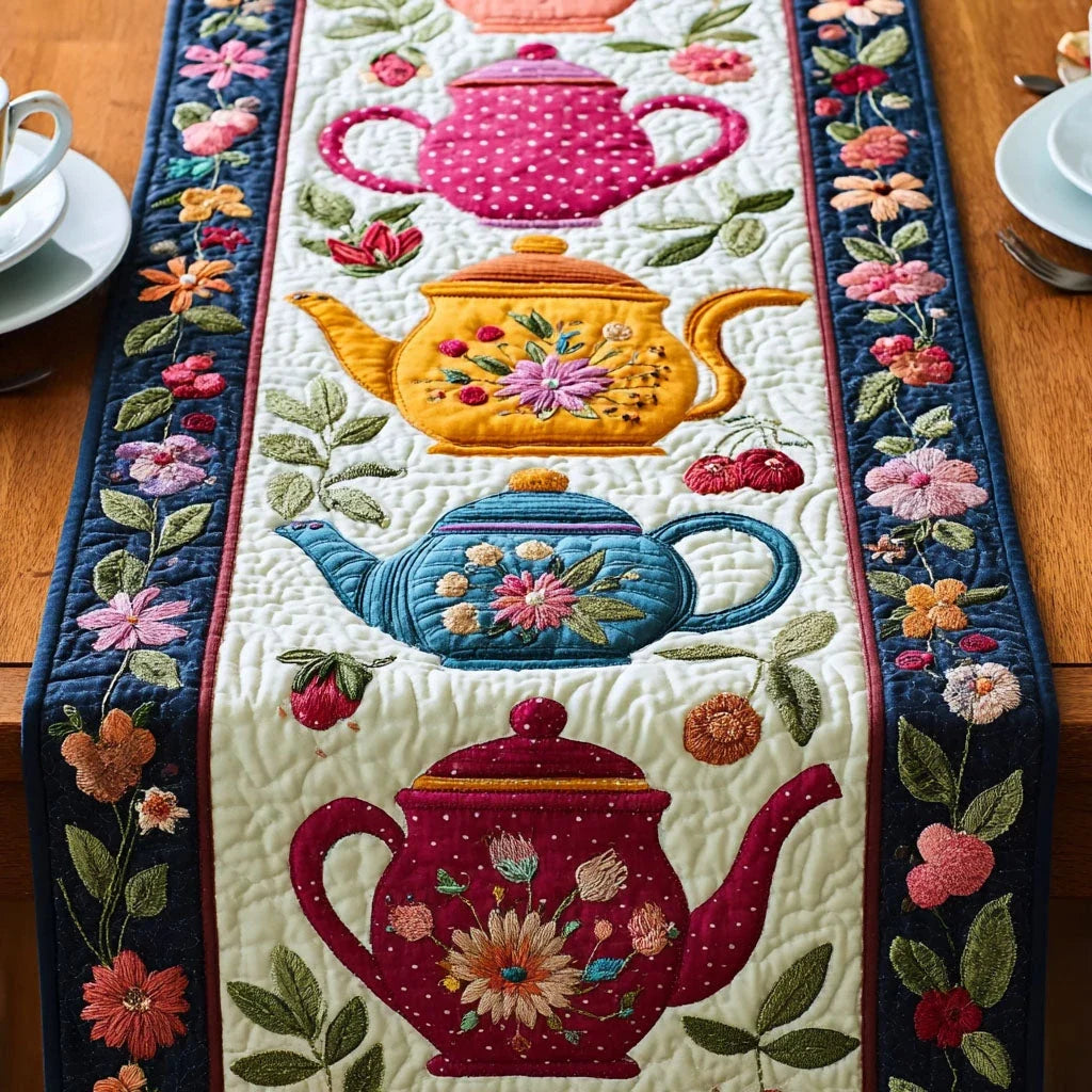 Floral Table Quilted Table Runner