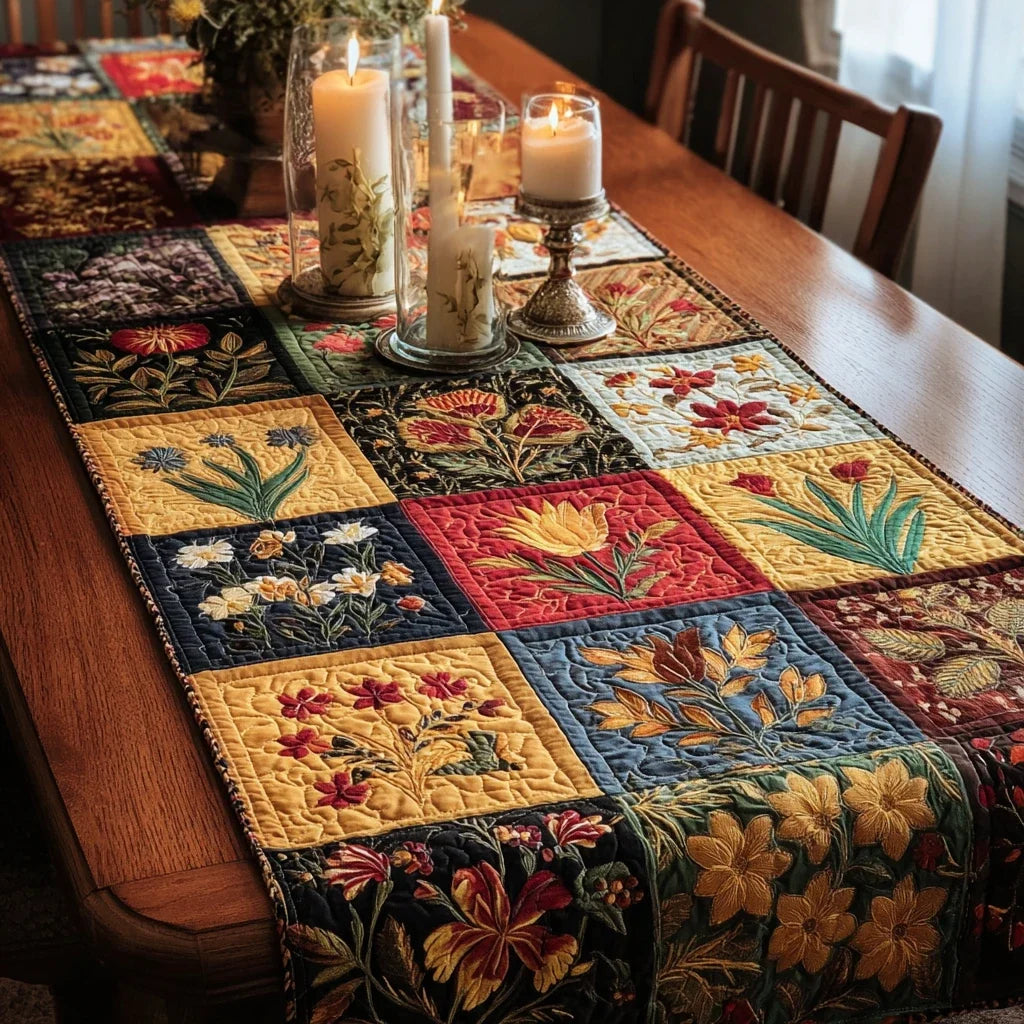 Flower Lane Quilted Table Runner