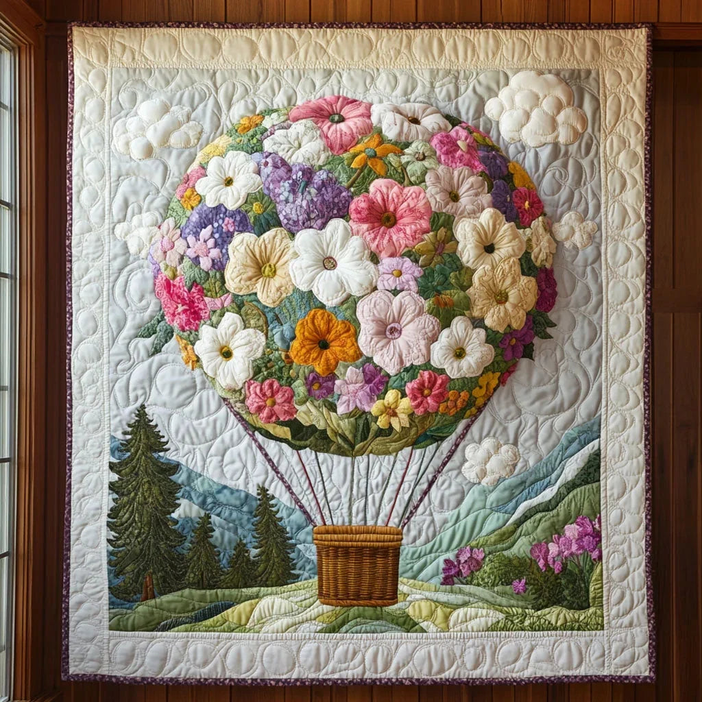 Flower Up To Sky Quilt Blanket