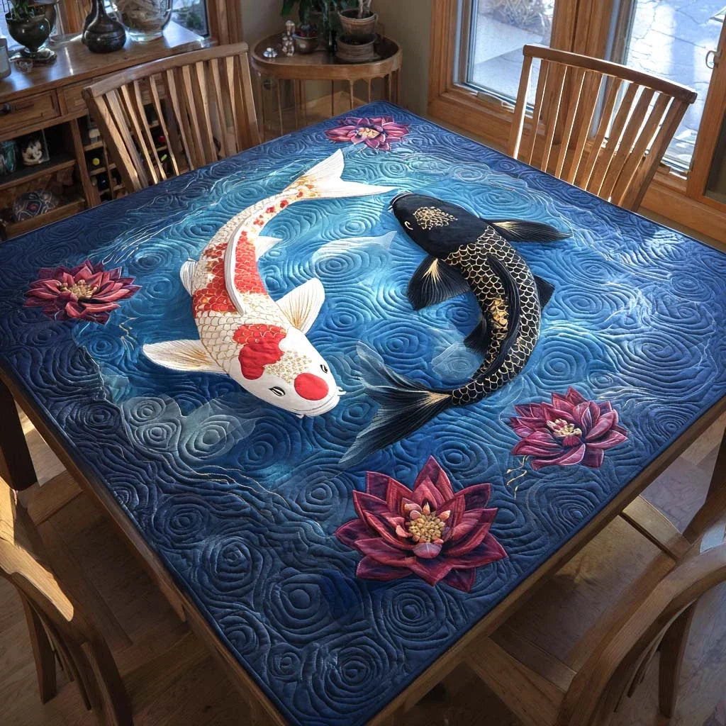 Flowing Serenity Quilted Table Topper