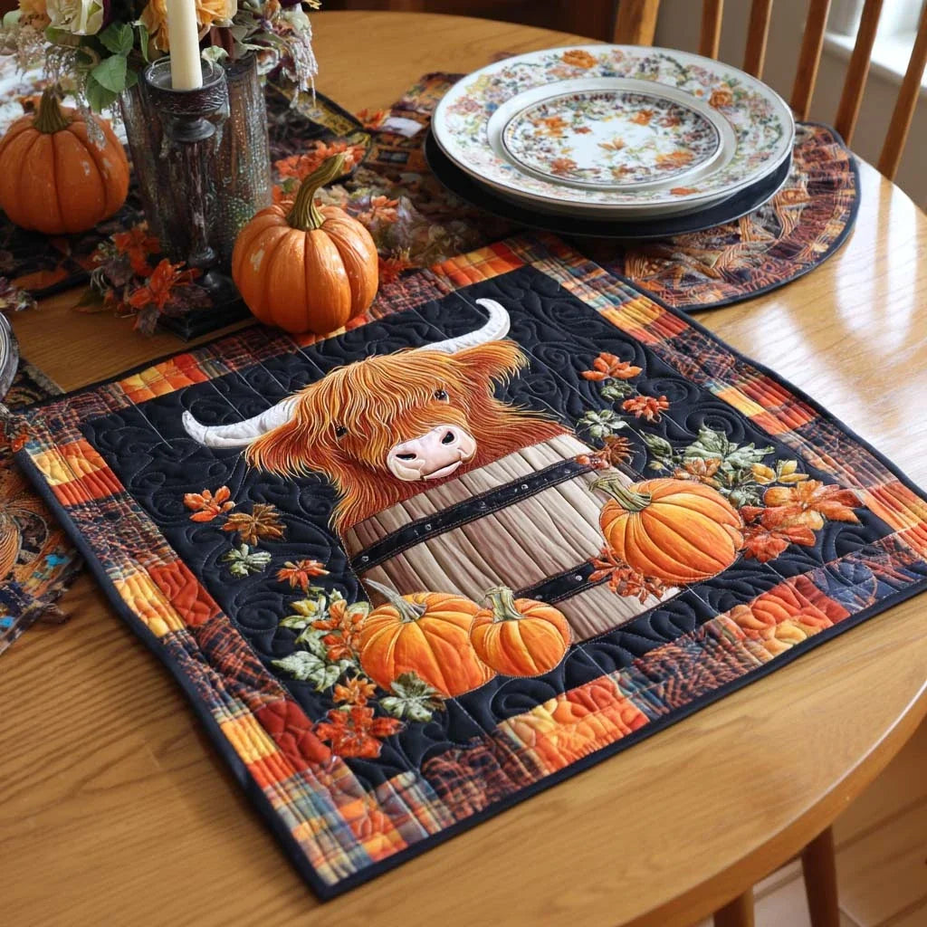 Fluffy Moo Mood Quilted Table Topper