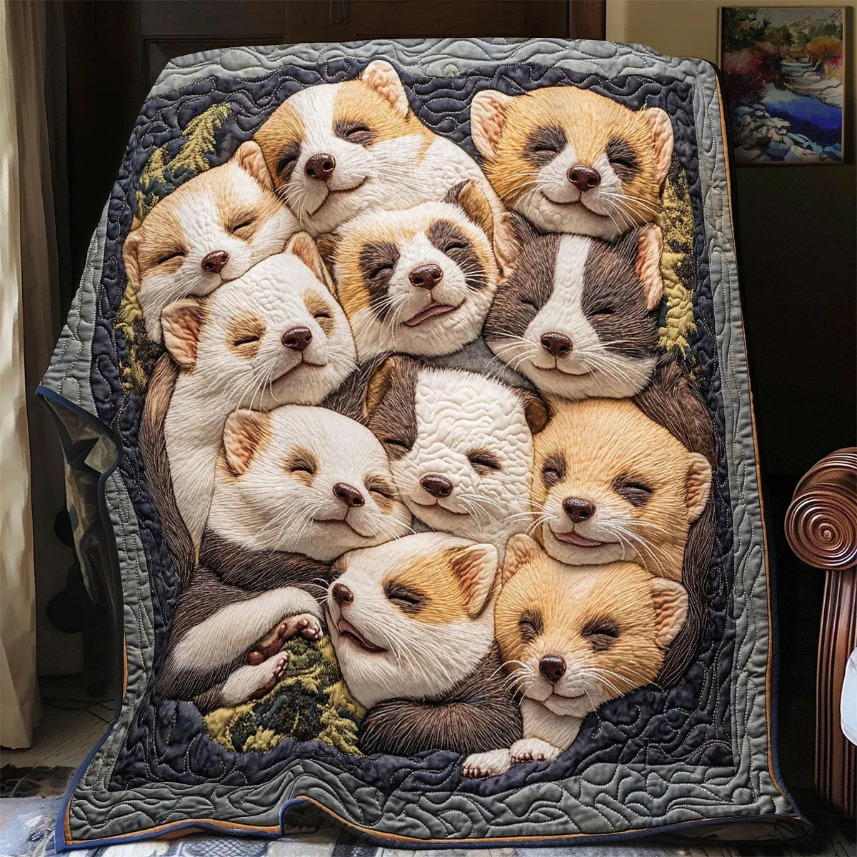 Fluffy Nap Quilt Blanket