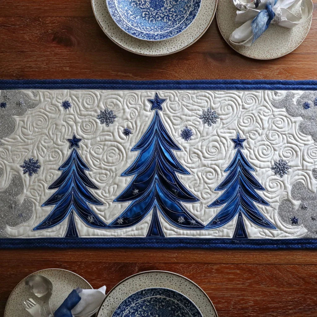 Forest Evergreen Quilted Table Runner