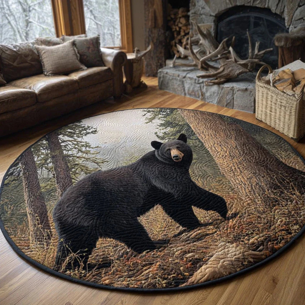 Forest Guardian Quilted Round Mat