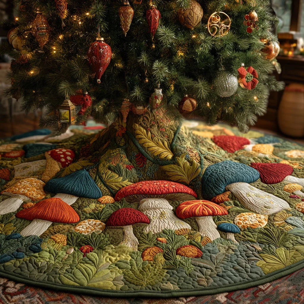 Forest Loop Christmas Quilted Tree Skirt