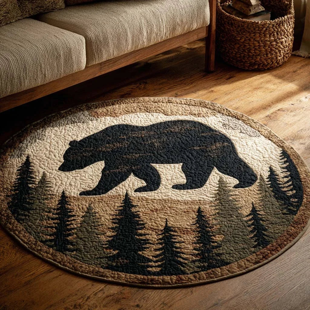Forest Stroll Quilted Round Mat