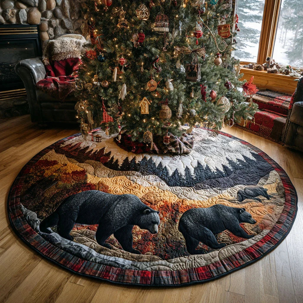 Forest Wanderers Quilted Round Mat