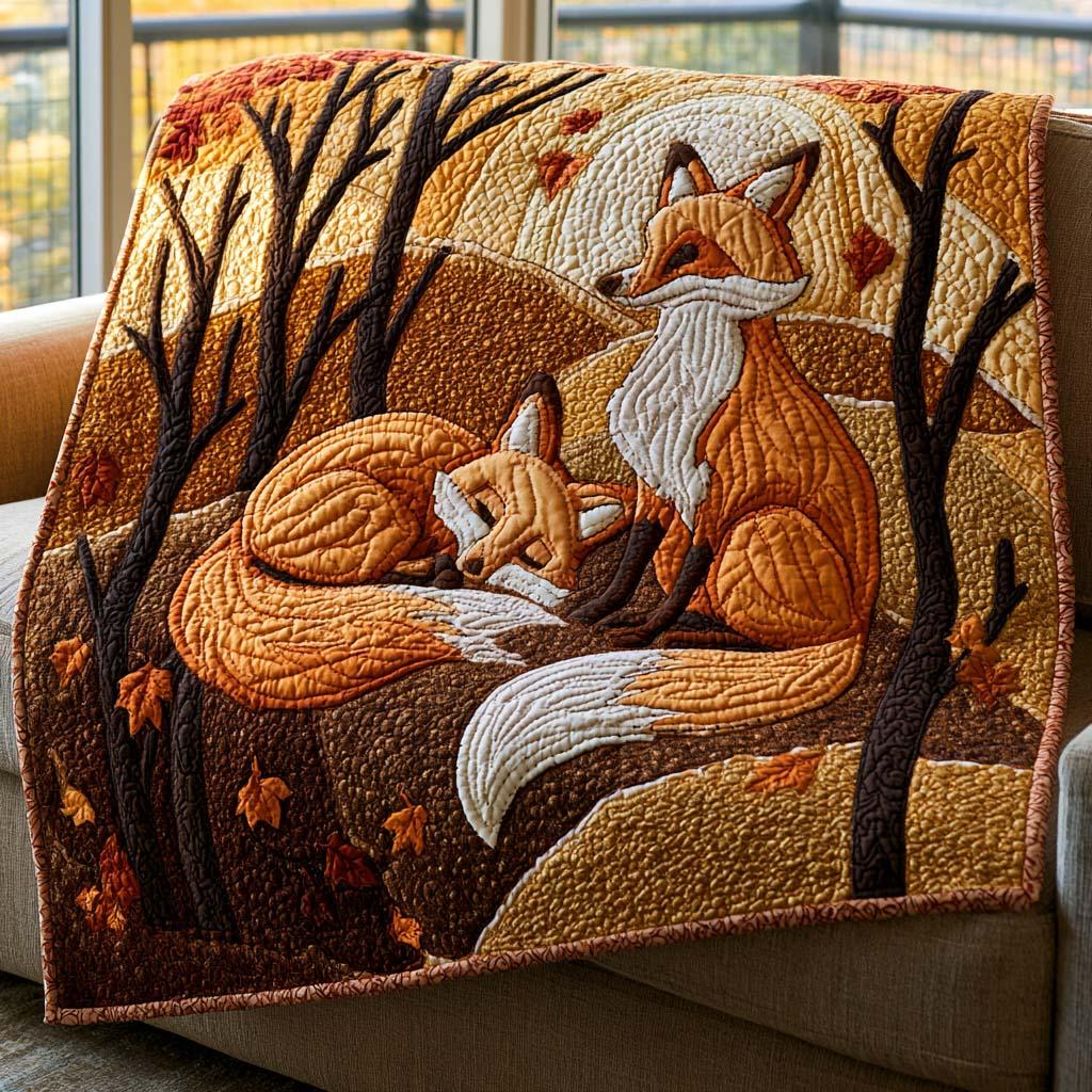 Fox Whisper Quilt Blanket - Quilted Blanket by Wild and Way