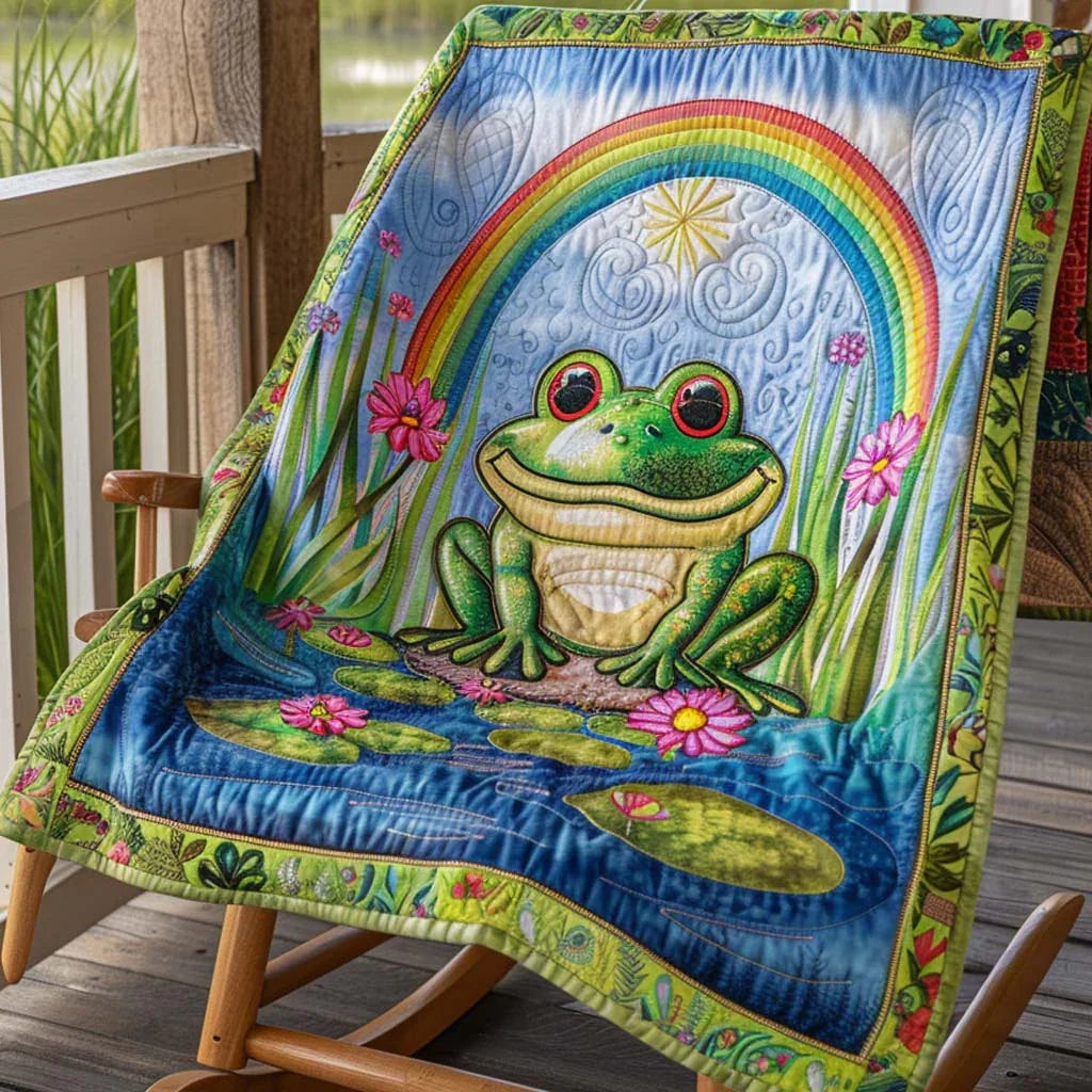 Frog Pond Quilt Blanket - Quilted Blanket by Wild and Way