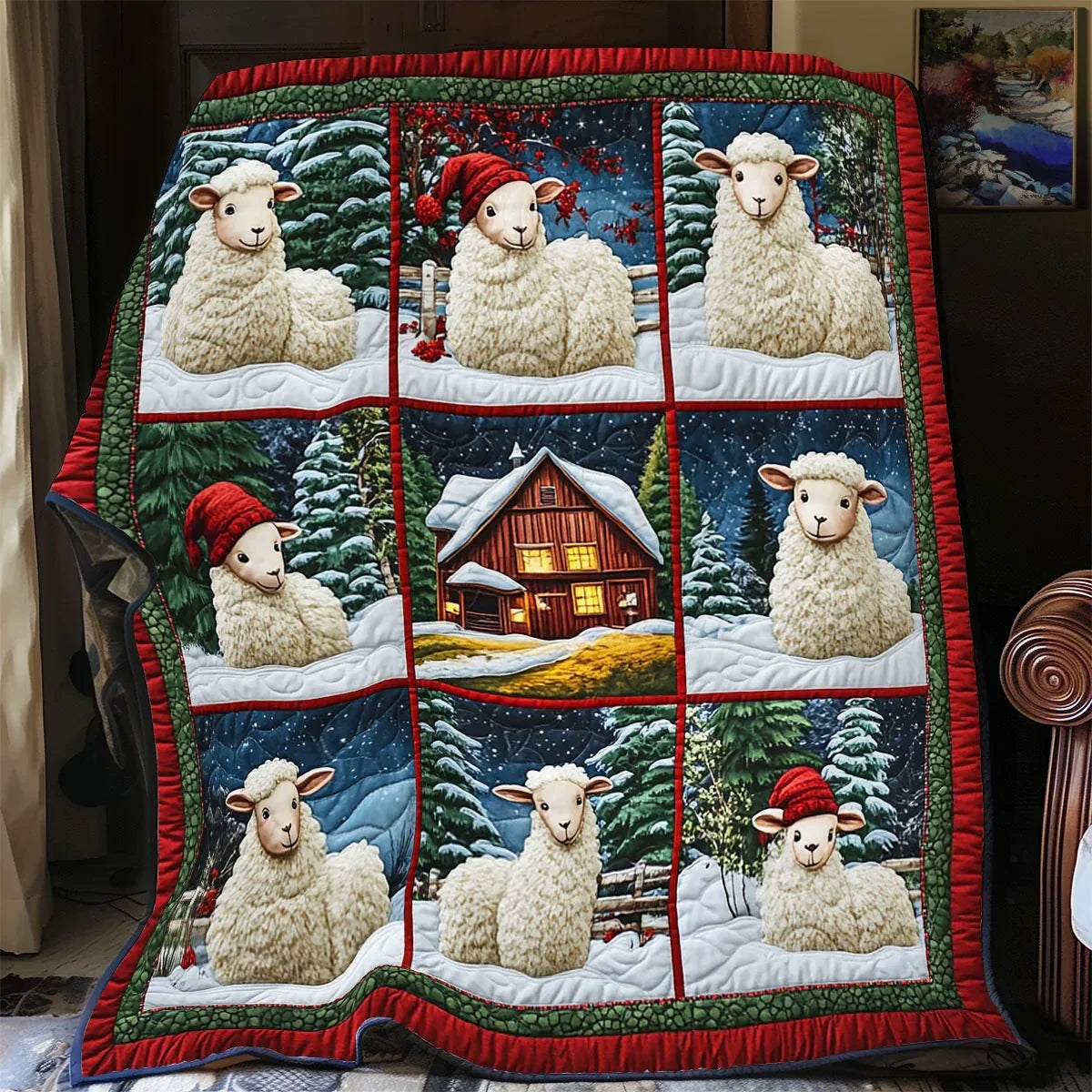 Frost Sheep Quilt Blanket