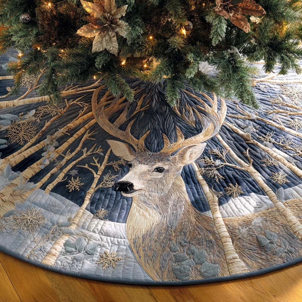 Frosted Majesty Quilted Tree Skirt