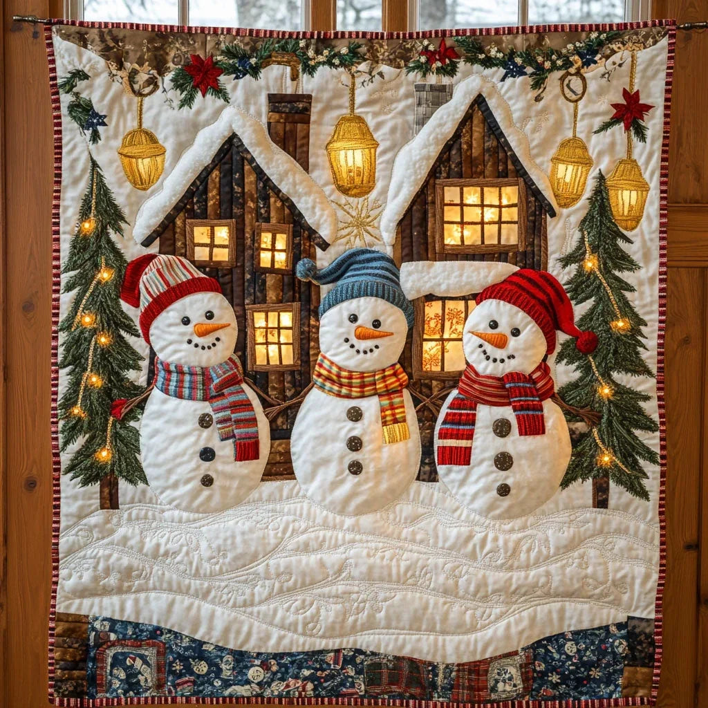 Frosty Choir Quilt Blanket