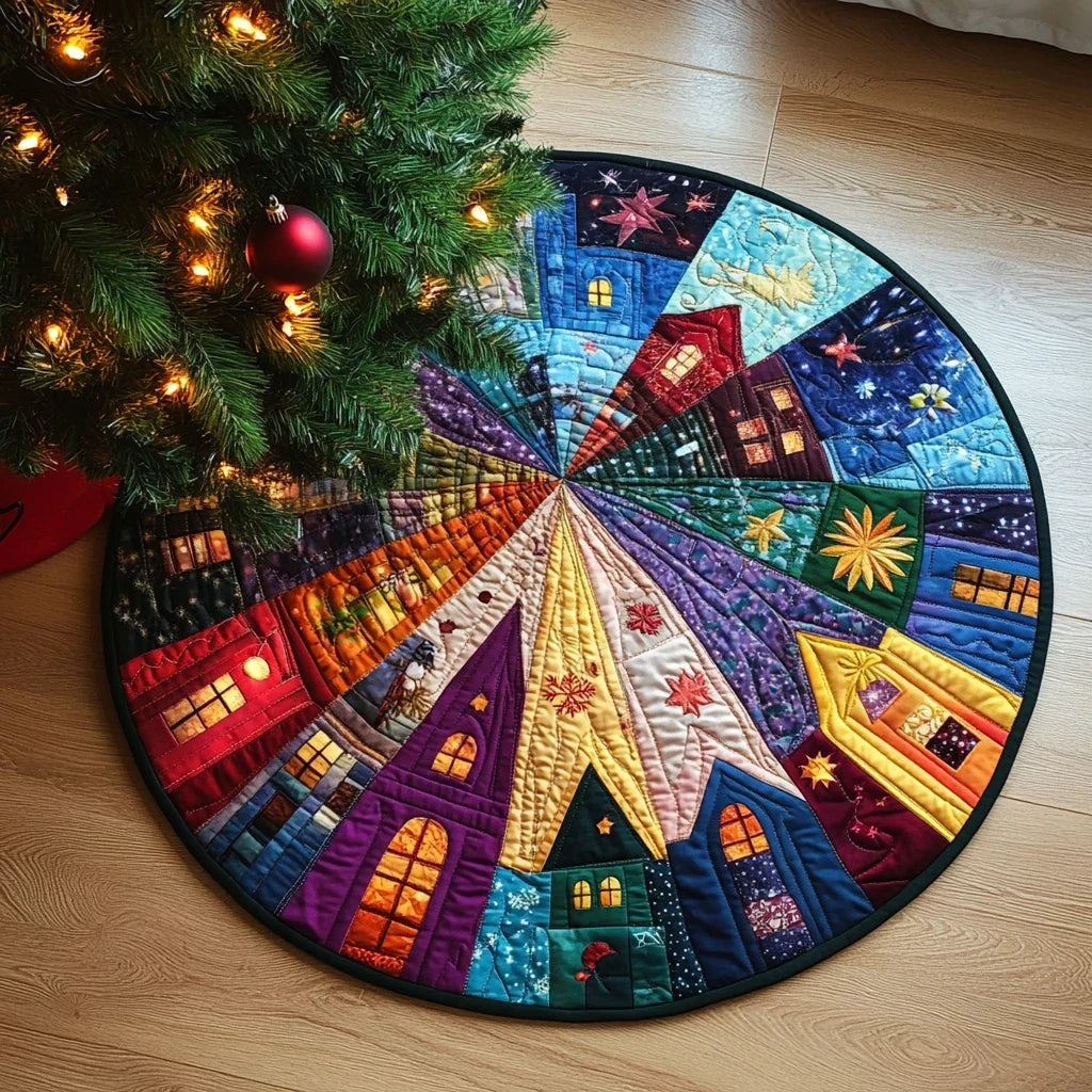 Frosty Fun Quilted Round Mat