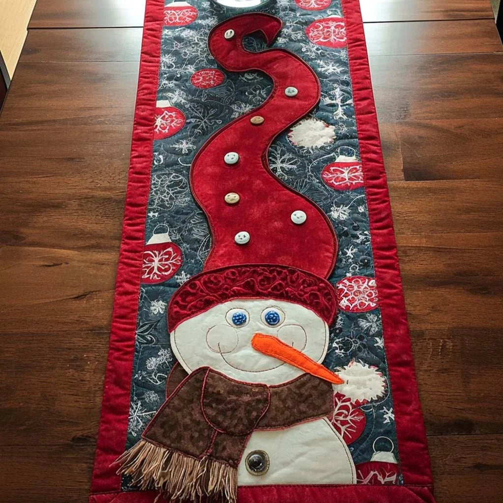Frosty Magic Quilted Table Runner