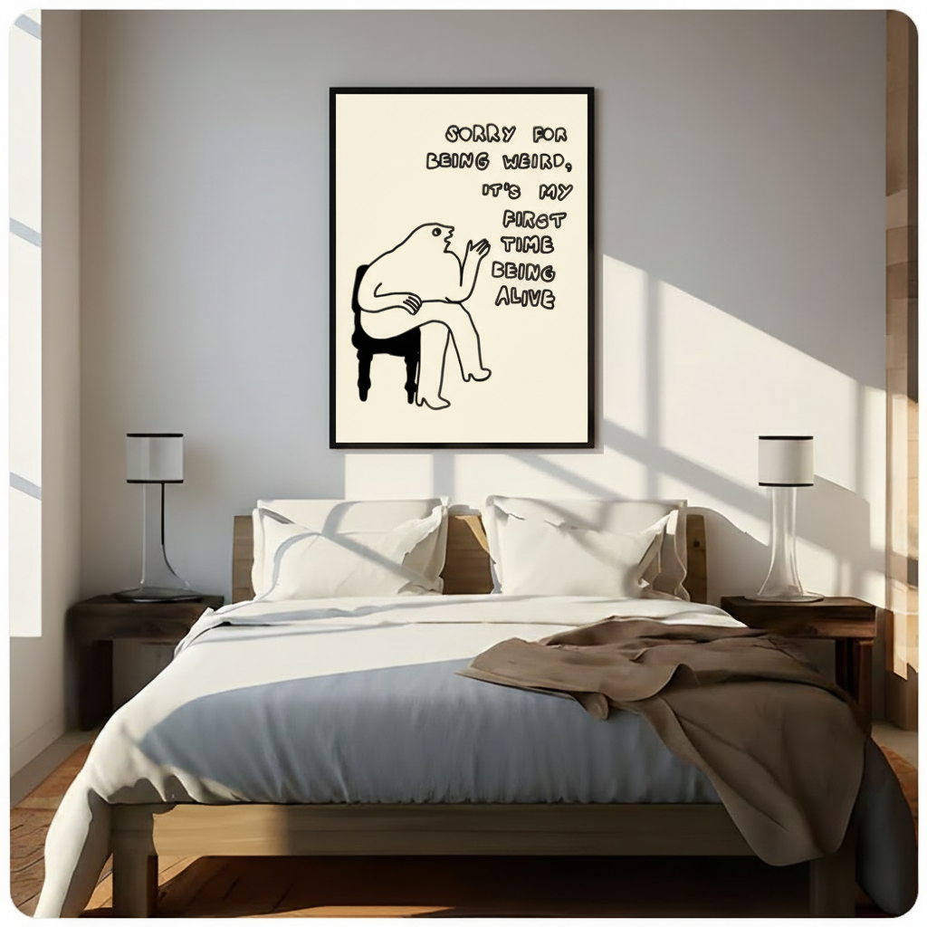 Sorry For Being Weird Funny Quote Canvas Art Wall Art