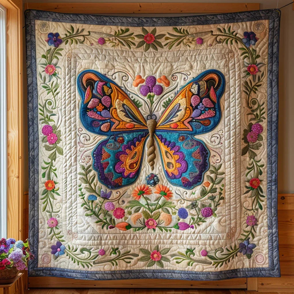 Garden Butterfly Quilt Blanket