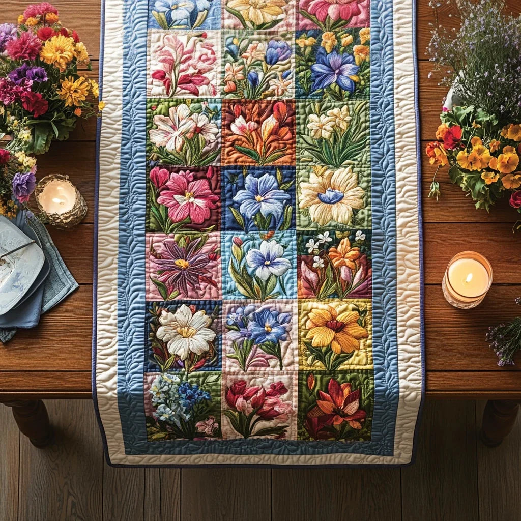 Garden Glory Quilted Table Runner